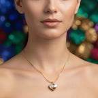 Gold Chain Pendant with Pearl Accent | Anti-Tarnish Minimalist Luxury Necklace