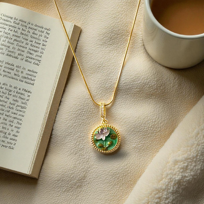 Shadowborne Green Aura Floral Pendant