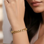 Chunky Cuban Link Chain Bracelet for Women
