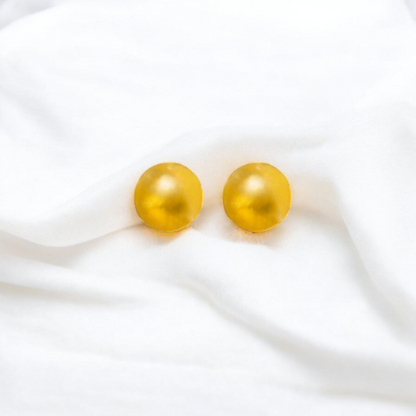 Gold-Plated Stone Necklace Set for Women & Girls – Elegant Designer Jewelry with Round Earrings