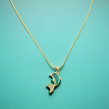 Shadowborne Aqua Dolphin Charm Pendant for Women & Girls