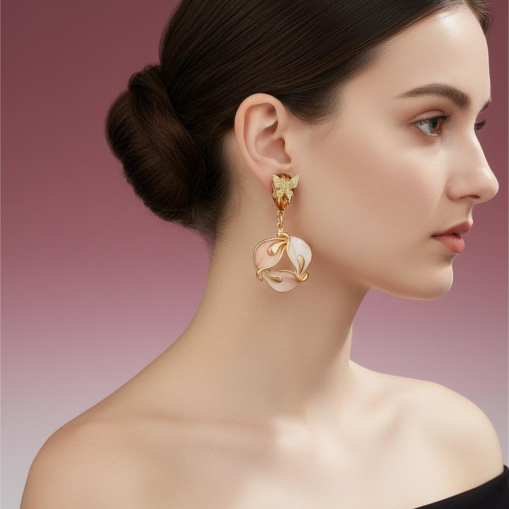 Butterfly floral Drop Earrings for Women