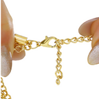 Golden Heart Charm Bracelet for Women & Girls – Elegant Beaded Chain Fashion Jewelry