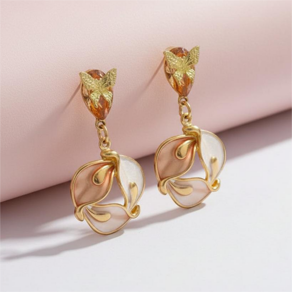Butterfly floral Drop Earrings for Women
