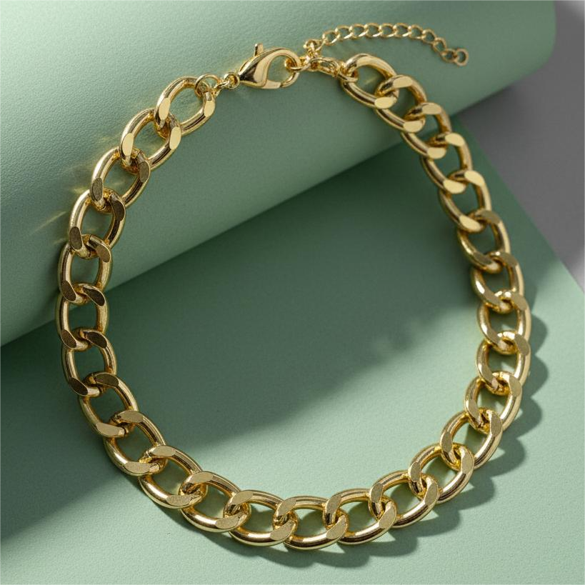 Chunky Cuban Link Chain Bracelet for Women