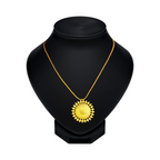 Designer Pendant & Earrings Set | Lightweight Gold Finish Necklace Combo