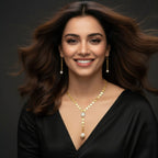 Shadowborne Celeste Pearl Drop Necklace with earrings