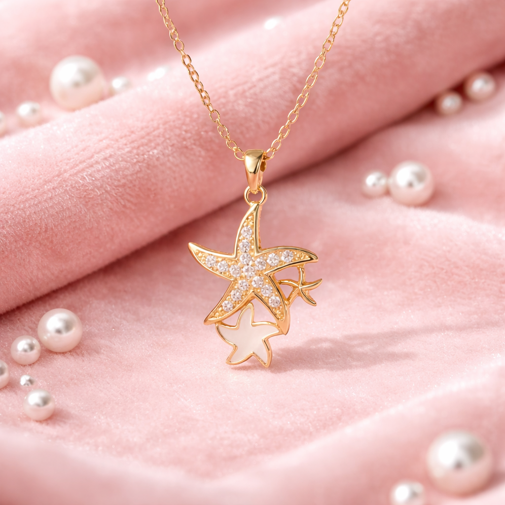 Star Pendant Necklace | Gold-Plated Crystal Jewellery
