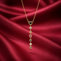 Multi-Color Heart Charm Gold Necklace | Anti-Tarnish Premium Finish | Everyday Luxury Pendant