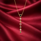 Multi-Color Heart Charm Gold Necklace | Anti-Tarnish Premium Finish | Everyday Luxury Pendant