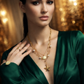 Gold Layered Starfish Pendant Necklace with Pearls | Ocean-Inspired Statement Jewelry