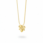 Bow Heart Pendant Necklace for Women | Anti-Tarnish Snake Chain Jewellery