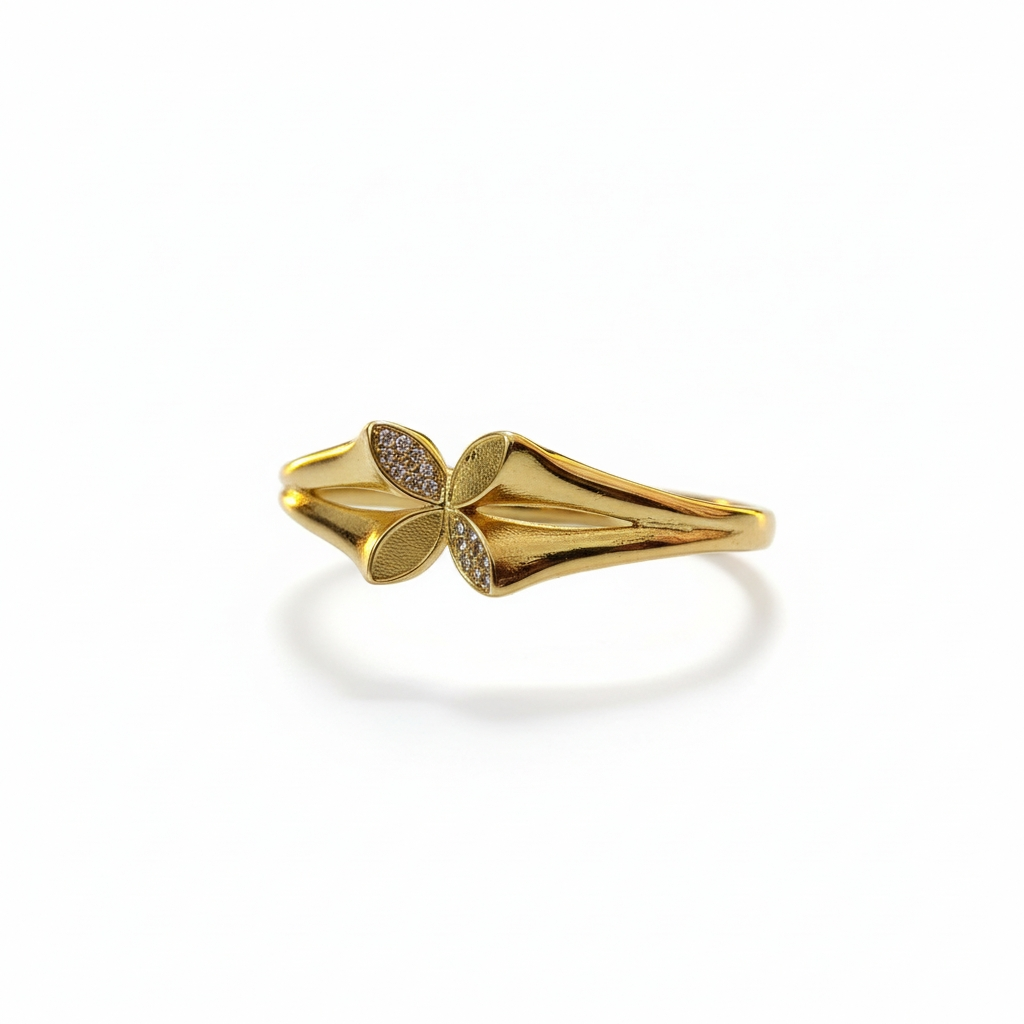 Gold Leaf Motif Adjustable Bracelet with Crystal Accents | Elegant Women’s Jewelry