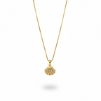 Golden Seashell Pearl Pendant Necklace – Luxury Gold Statement Jewellery
