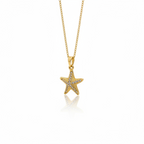 Elegant Gold Star & Pearl Pendant Necklace for Women | Anti-Tarnish Minimal Jewellery