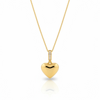 Minimal Gold Heart Pendant Necklace for Women | Anti-Tarnish Daily Wear Jewellery