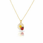 Floral Emerald Pendant Necklace for Women & Girls | Gold-Plated Jewelry