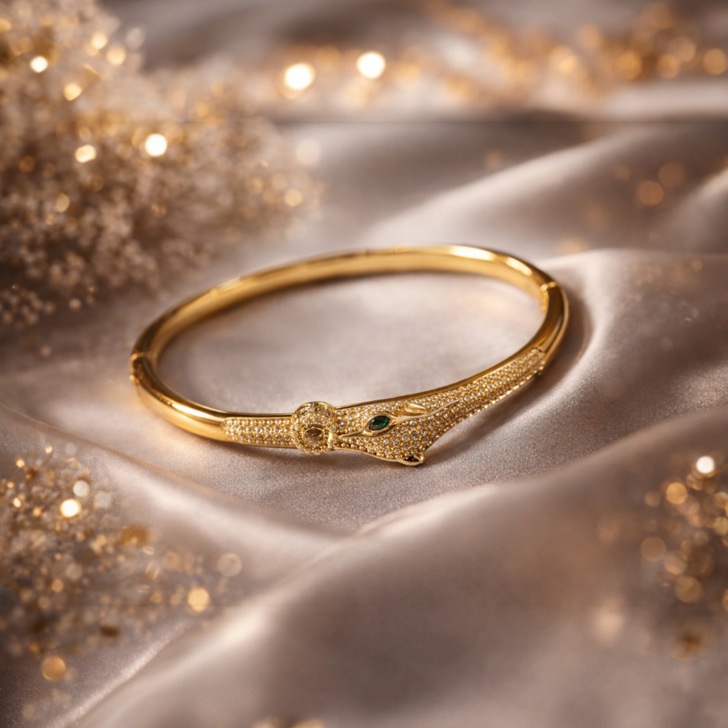 Luxury Gold Panther Chain Bracelet for Women | Anti-Tarnish Designer Statement Jewelry