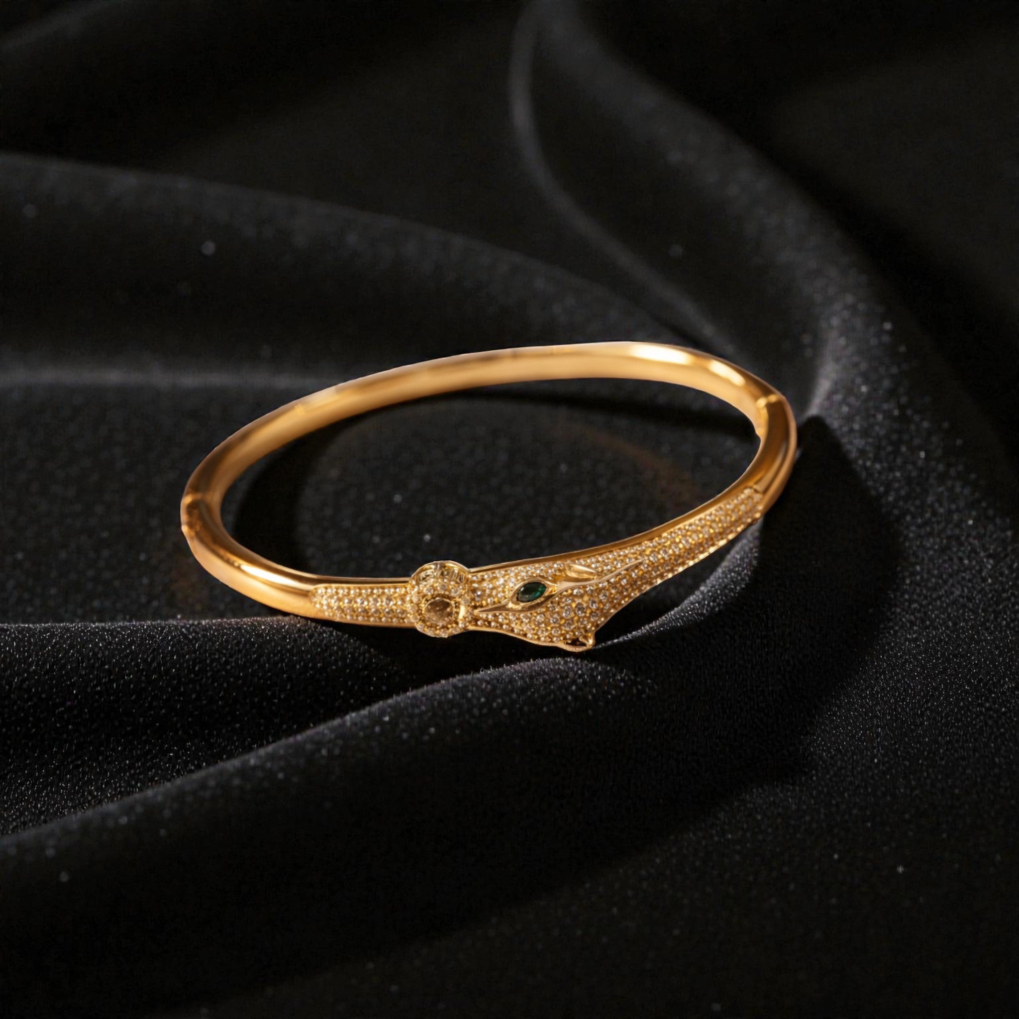 Luxury Gold Panther Chain Bracelet for Women | Anti-Tarnish Designer Statement Jewelry