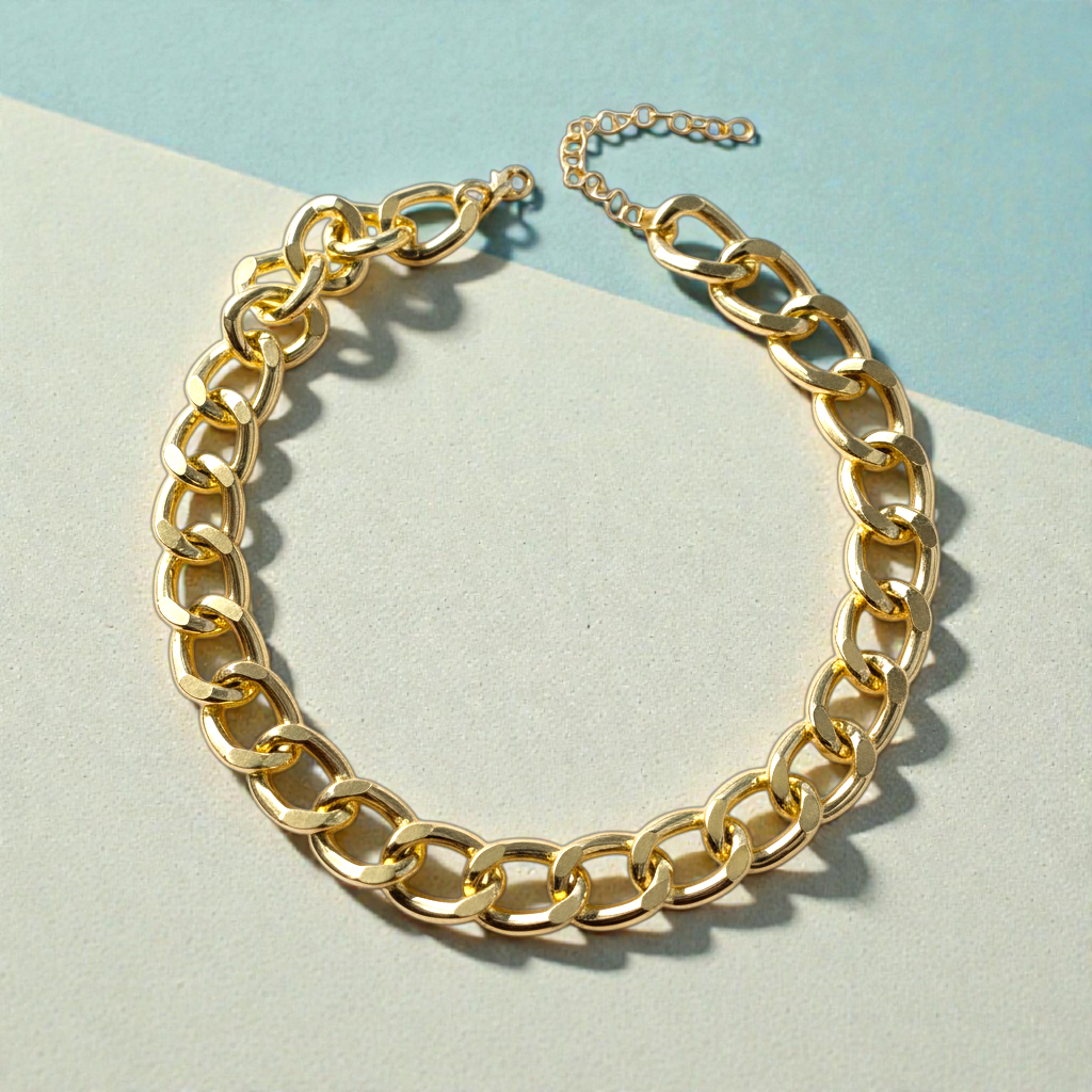 Chunky Cuban Link Chain Bracelet for Women