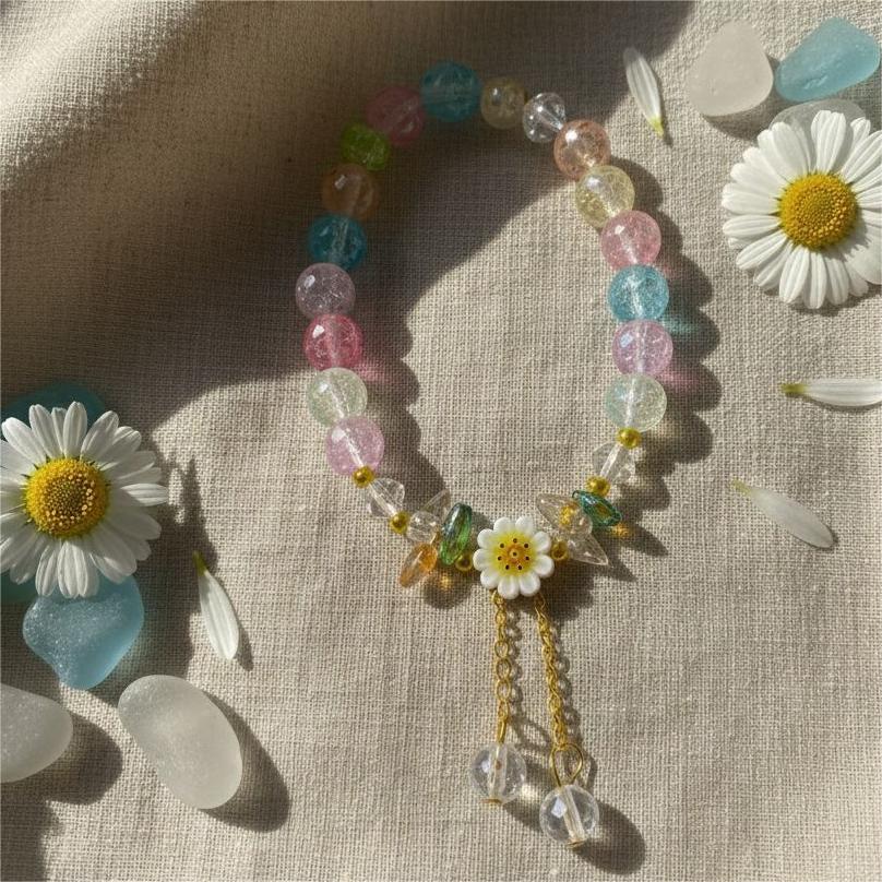 Bohemian Colorful Crystal Beaded Bracelet for Women