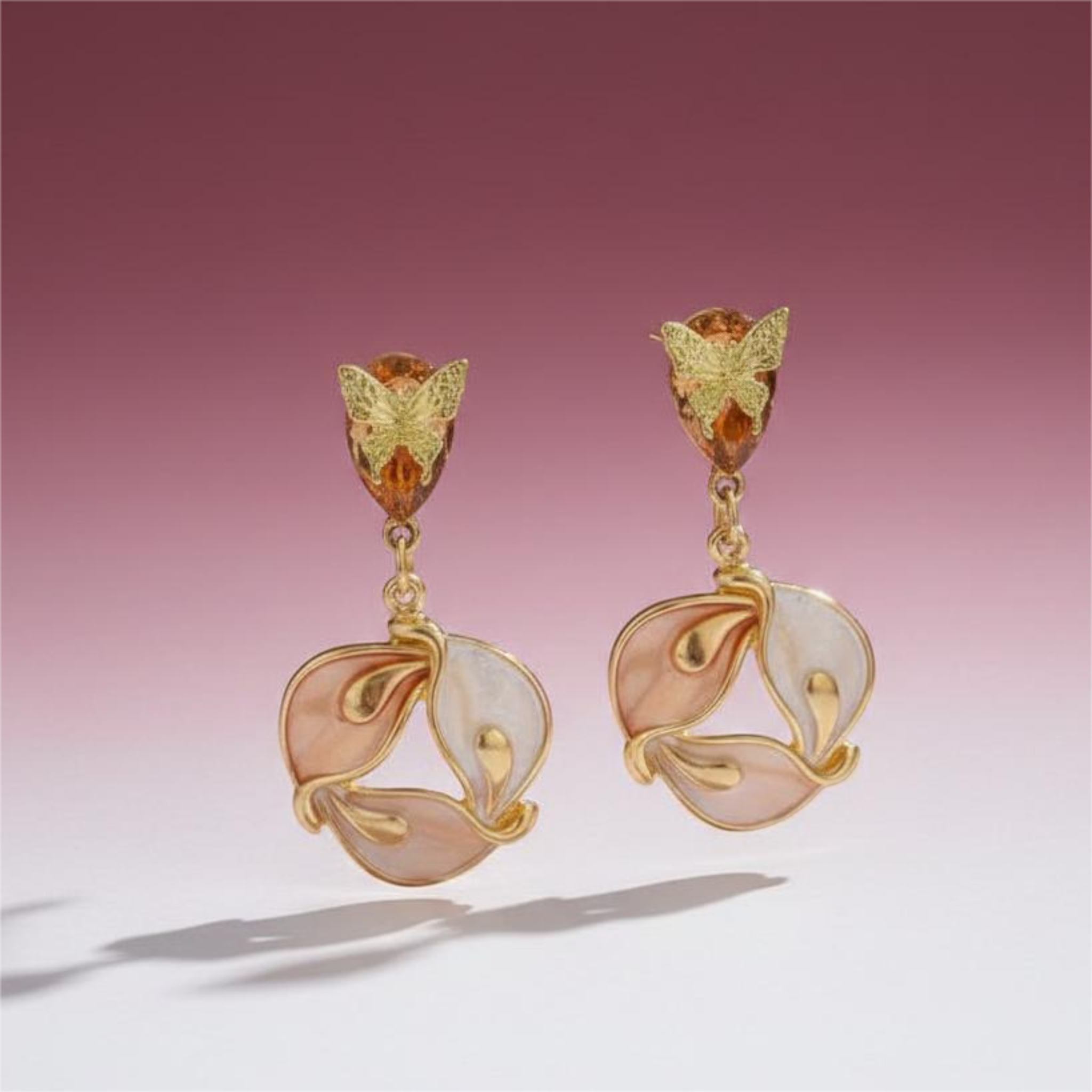 Butterfly floral Drop Earrings for Women