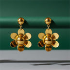 Floral Gold Drop Earrings for Women & Girls | Statement Jewelry