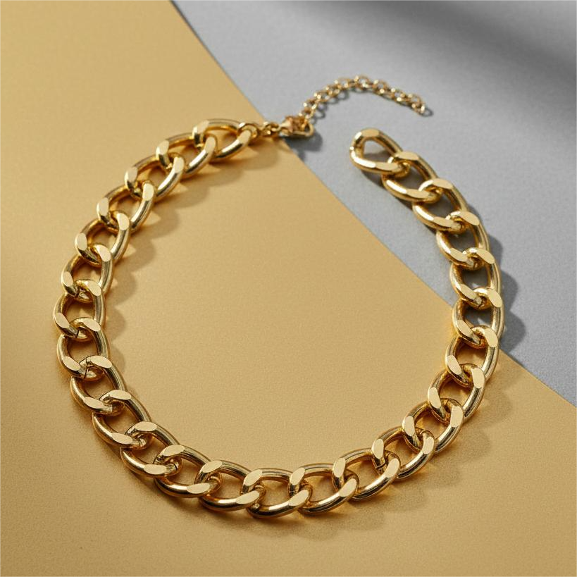 Chunky Cuban Link Chain Bracelet for Women